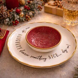 Grasslands Road Naughty Nice Christmas Hostess Serveware Holiday Dish Cottagecor